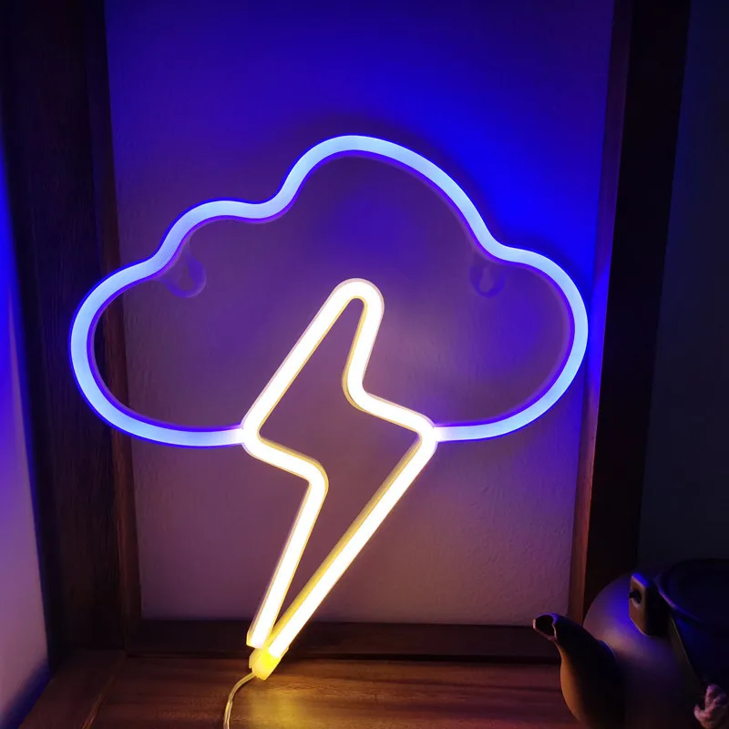 LED Neon Light Wall Art Sign Bedroom Decoration Hello Rainbow Hanging Night Lamp Signs for Home Party Holiday Decor Gift | Лампы и
