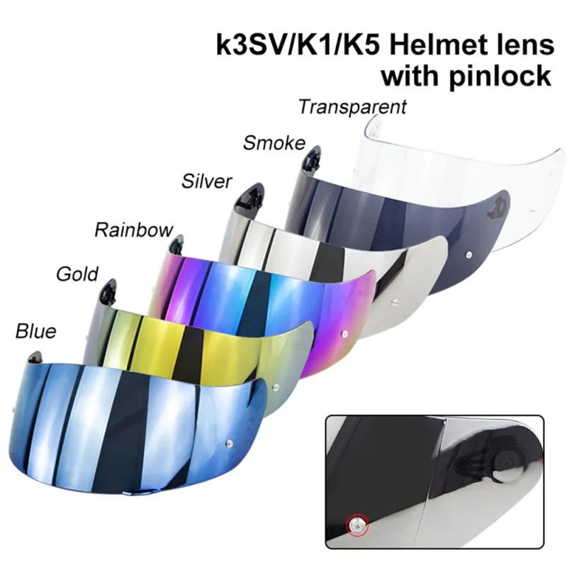 

Anti-Fog Helmet Visor Face Motorcycle Helmet Shield Parts Original Glasses Motorbike helmet lens with Pinlock hole For K1/K5K3SV