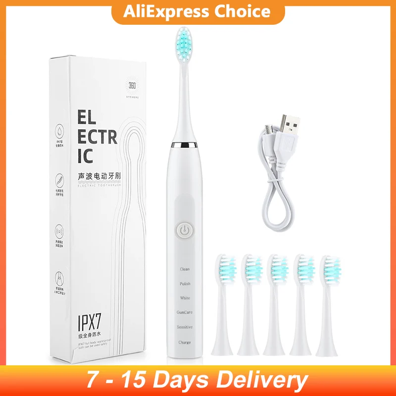 

Sonic Electric Toothbrush Teeth Whitening Tooth Brush Dental Cleaning Ultrasonic Dental Calculus Remover Smart Tooth Brush