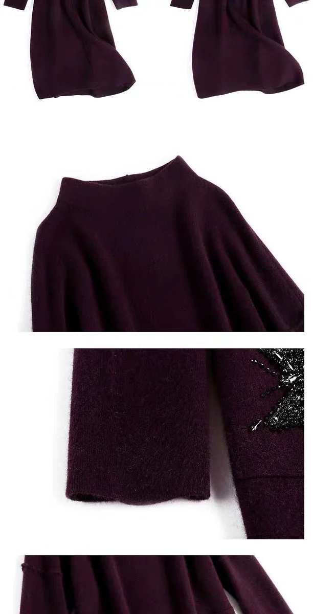 

Knitting Sweater Gown Dresses Sueter Mujer Korean 2020 Spring and Antumn Women Casual Dress Elegant Loose Long Sleeve