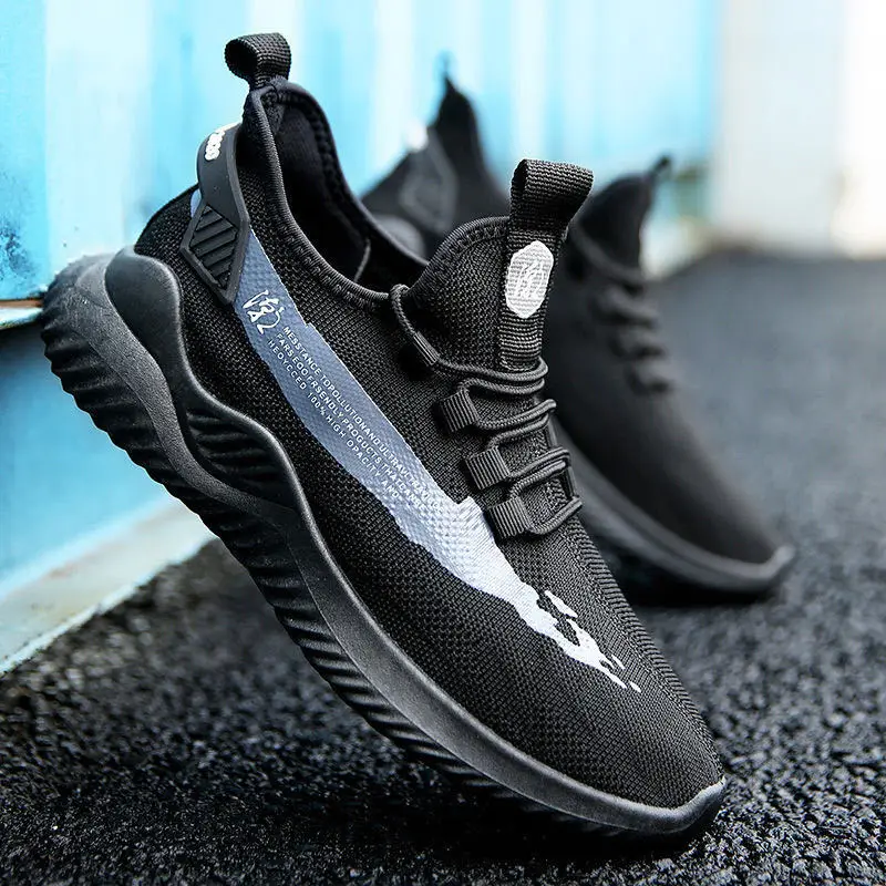 

2021 Spring New Men's Shoes Korean Trend Sports Shoes Casual Running Shoes Flying Woven Mesh Shoes Men's Shoes