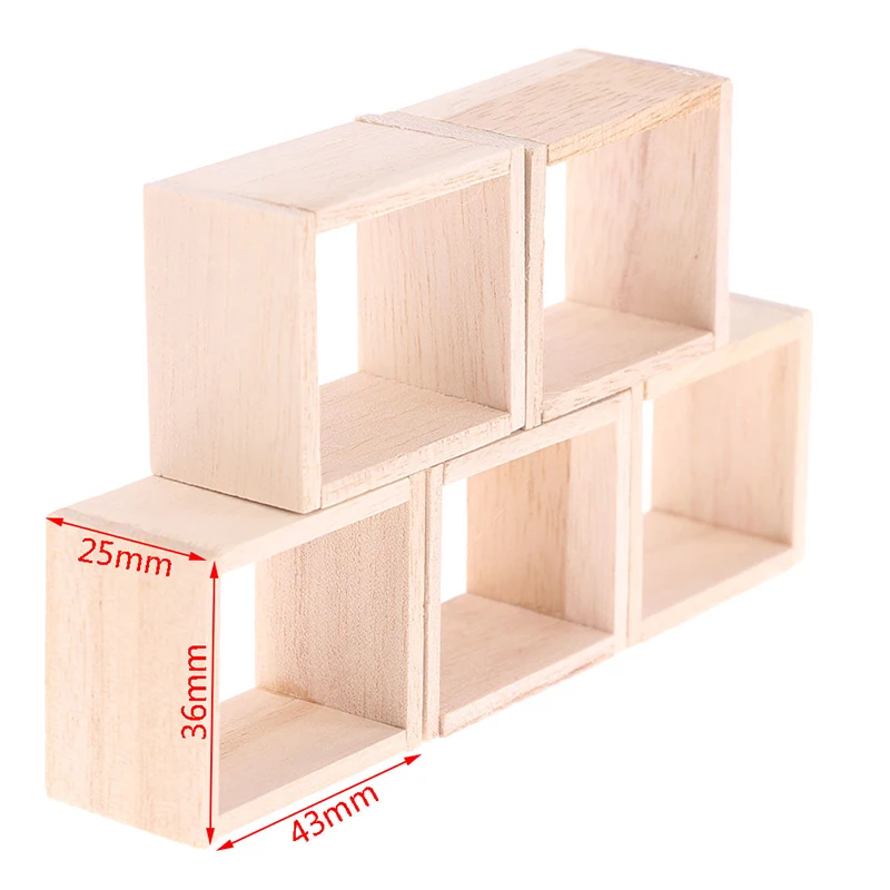 

1:12 Dollhouse Miniature Wooden Storage Rack Display Shelf Stand Frame Cabinet For Dollhouse Decals New