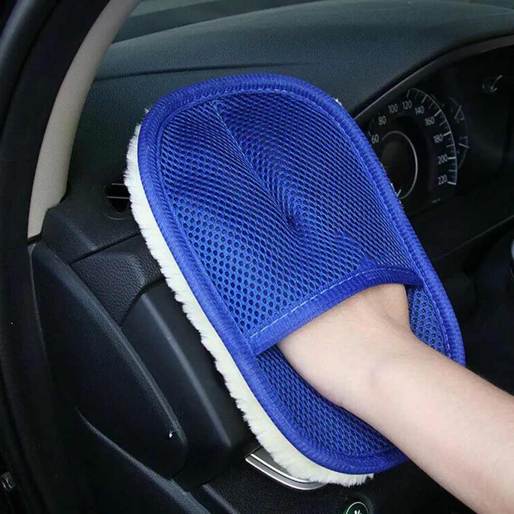 Автомобильные аксессуары для салона автомобиля шерсть мягкие перчатки мытья