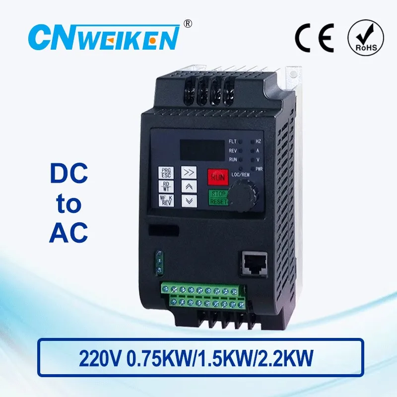 

220v 2.2kw VFD Solar Variable Frequency Drive VFD Inverter 400Hz 10A VFD Inverter DC200-400V Input 3HP frequency inverter