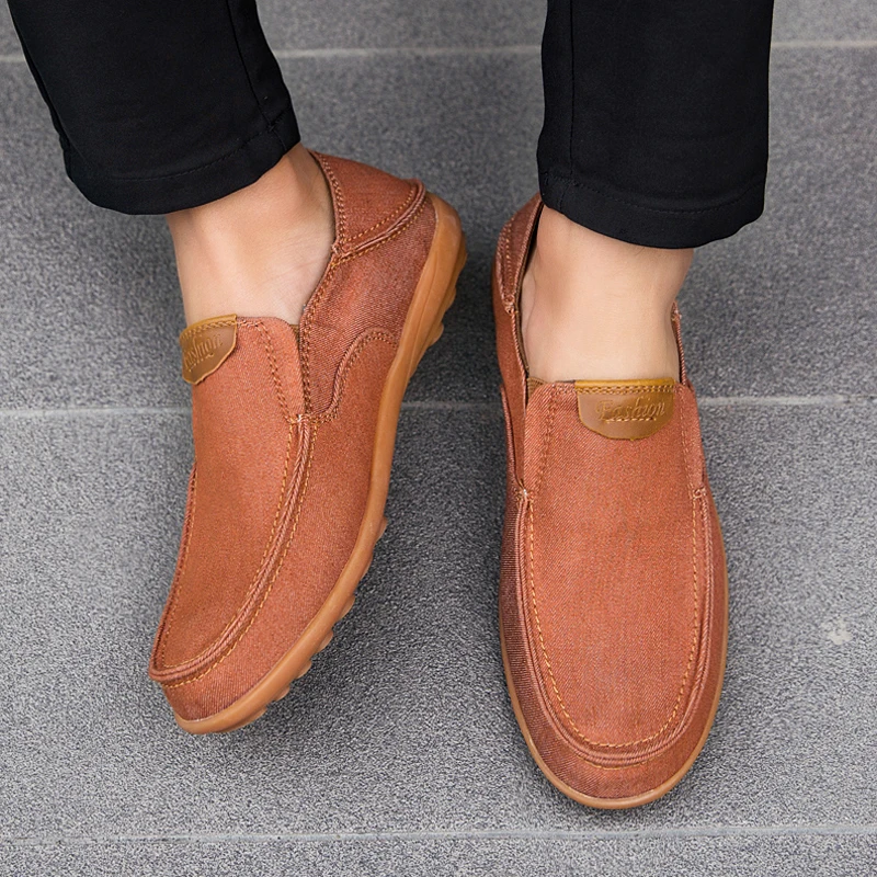 Туфли мужские парусиновые мягкие эспадрильи без застежки дышащие китайская мода