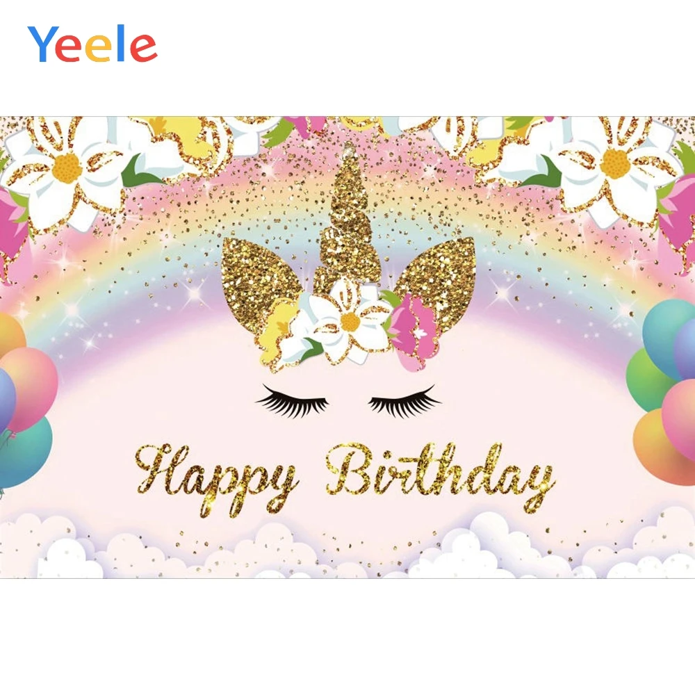 Yeele фон с единорогом цветов радуги розовый для вечеринки в честь будущего малыша