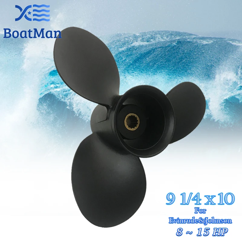 Лодочный человек®Пропеллер алюминиевый для подвесного мотора Evinrude &amp Johnson 8 л.с. 9