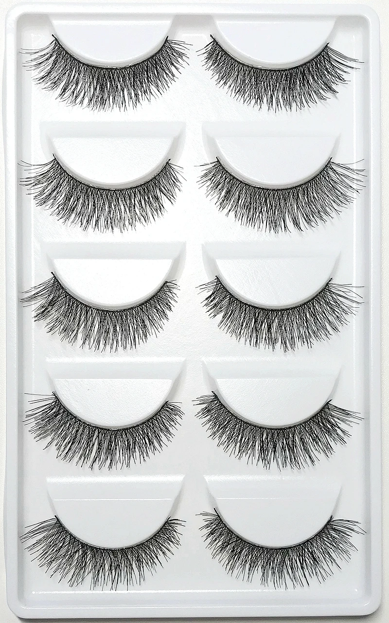 CLOTHOBEAUTY 5 пар накладных ресниц, тонкие накладные ресницы для наращивания ручной работы, натуральные мягкие невидимые ресницы, длинный толстый многоразовый макияж