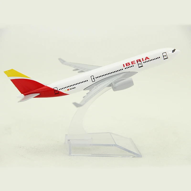 16 см 1:400 Масштаб Самолеты Аэробус A330 Испания Iberia авиакомпания модель самолета сплав литья под давлением детский подарок коллекционное украшение