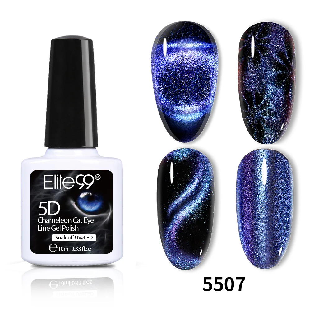 5507 Elite99 10 мл Galaxy Cat Eyes светодиодный Гель-лак для ногтей Хамелеон для использования с магнитом УФ-лак для ногтей Дизайн ногтей Блестящий гель нужен черный базовый слой - Цвет: 5507