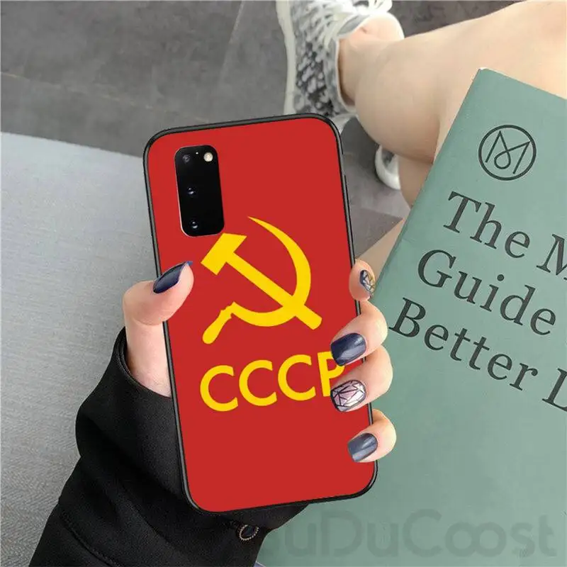 Мягкий силиконовый чехол из ТПУ с флагом СССР для Samsung S5 6 7 8 9 10 S8 S9 S10 plus S10E lite S10-5G S20