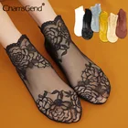 1 пара, кружевные прозрачные сетчатые женские носки