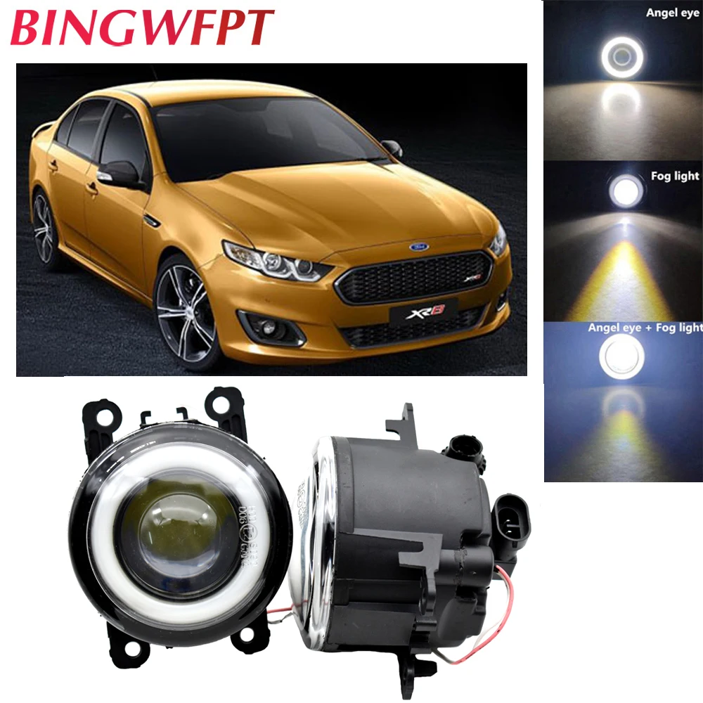 2 X светодиодный туман светильник с Ангел глаз для Ford Falcon Estate BF 2005-2008 для Ford Тысячелетнего Сокола, седан BF 2005-2008