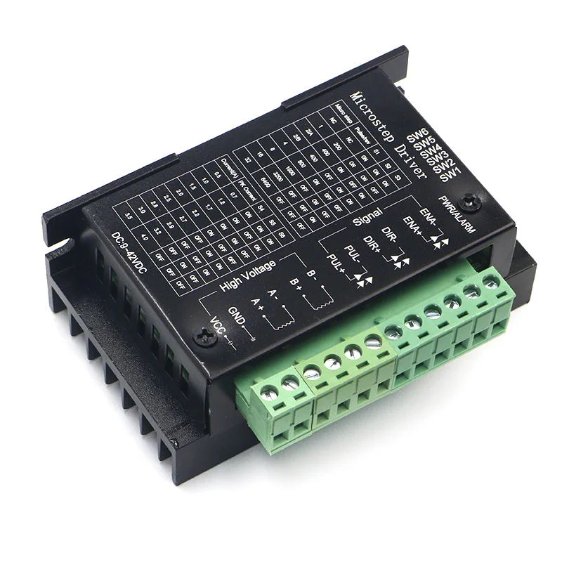 Драйвер для шагового двигателя TB6600 4 а 9 ~ 42 в TTL 32 микро-шаг ЧПУ 1 ось 2 или фазы 57 86 |