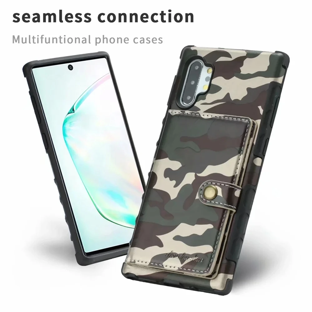 Камуфляжный чехол-кошелек из искусственной кожи для Samsung Galaxy S10E Note 9 8 10 10Plus s10plus S10