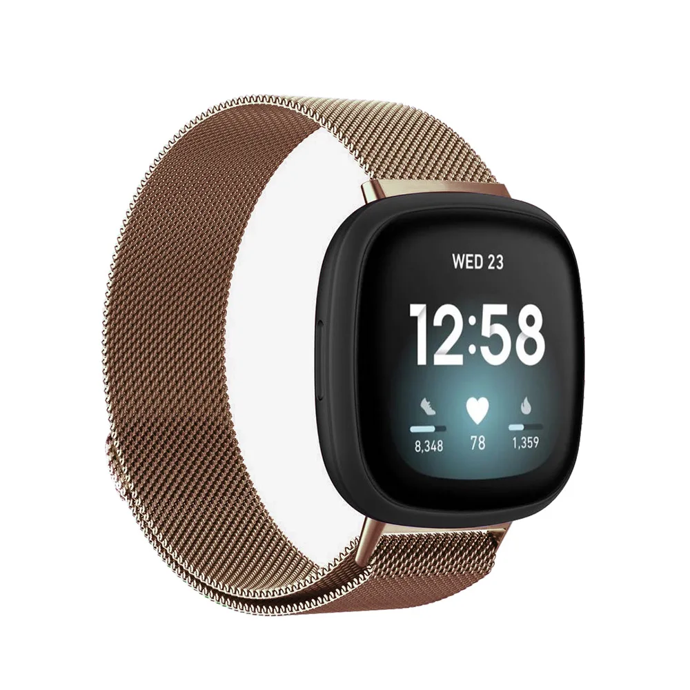 Браслет для умных часов Fitbit Versa 3/Fitbit Sense сменный сетчатый ремешок из нержавеющей
