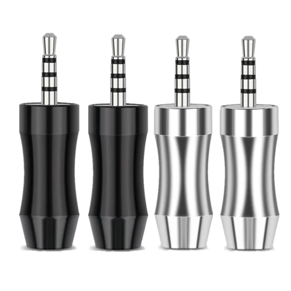 

2.5mm 4 Pole Balanced Plug Rhodium Plating Jack 2.5 Headphone Plug Copper Soldering Audio Connector Hifi Earphone Metal Adapter