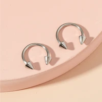 earrings specially designed for women silver color u shaped horseshoe ring ear studs nose studs accessories for girlfriend gifts