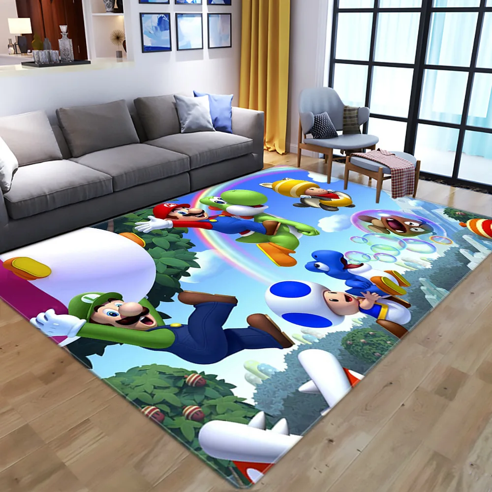 

Super Mario carpet Square Anti-Skid Area Floor Mat 3D Rug Non-slip Mat Dining Room Living Room Soft Bedroom Carpet style-03