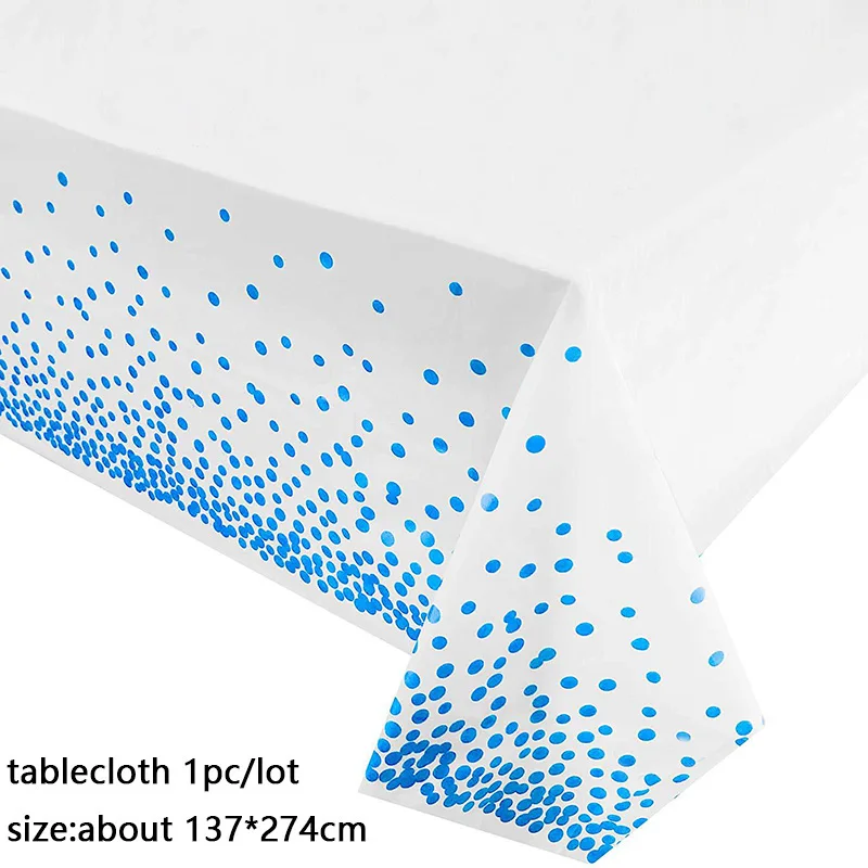 Принадлежности для дня рождения одноразовая посуда синие золотые тарелки в