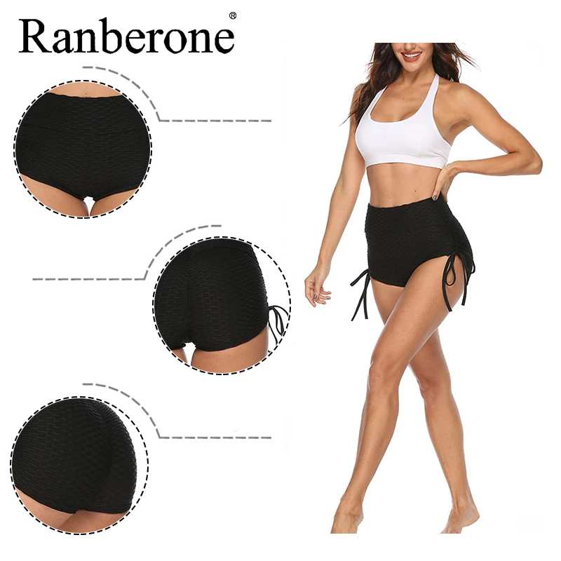 Женские спортивные шорты для бега йоги фитнеса дышащие тонкие однотонные