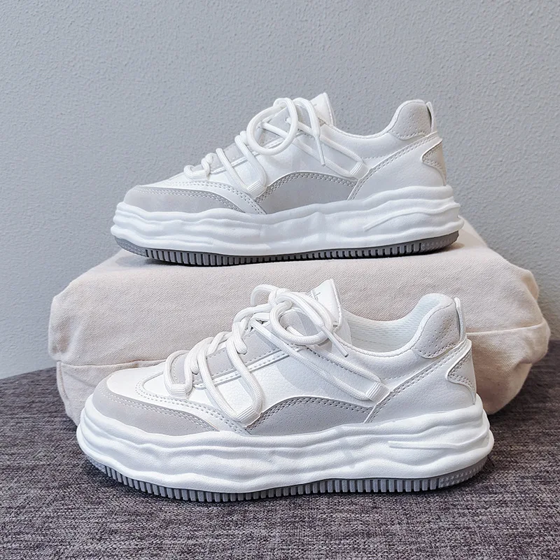 

Women's Shoes Fashion All-match Student Running Sports Shoes Women Tennis Female Breathable Increased Thick-soled Shoe