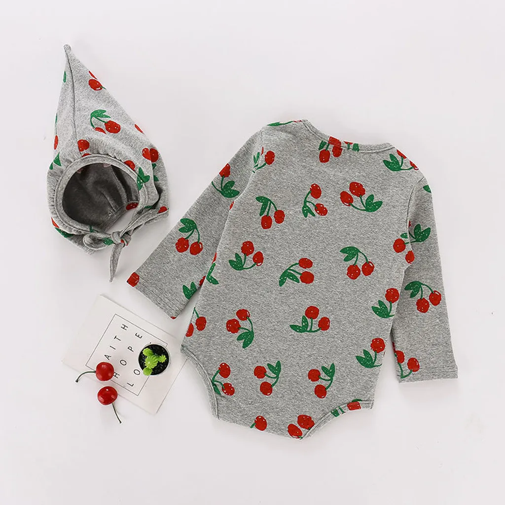 Боди для маленьких девочек 3 24 мес. комбинезон с длинным рукавом и принтом