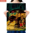 Крафт-бумага AIMEER Tonari no Totoro M, аниме Хаяо Миядзаки, плакат для кафе, бара, декоративная живопись 35*51 см