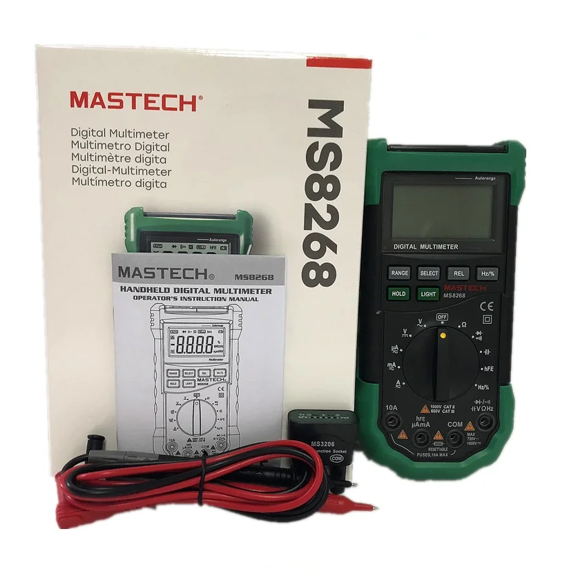 Цифровой Мультиметр MASTECH MS8268 Электрический амперметр постоянного и переменного