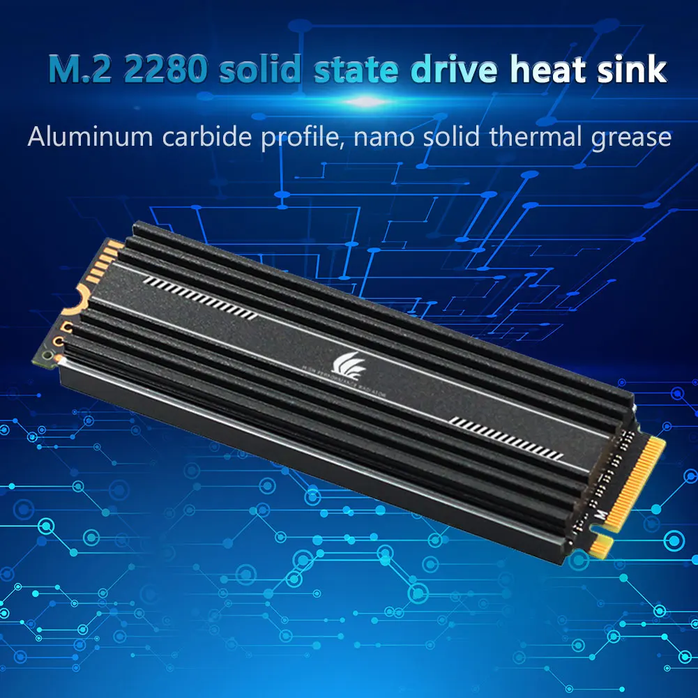 M.2 SSD Heat Sink M2 2280 Solid State Hard Disk Aluminum Radiator Thermal Cooling Pads Power IC Chip Cooler Radiat | Компьютеры и офис