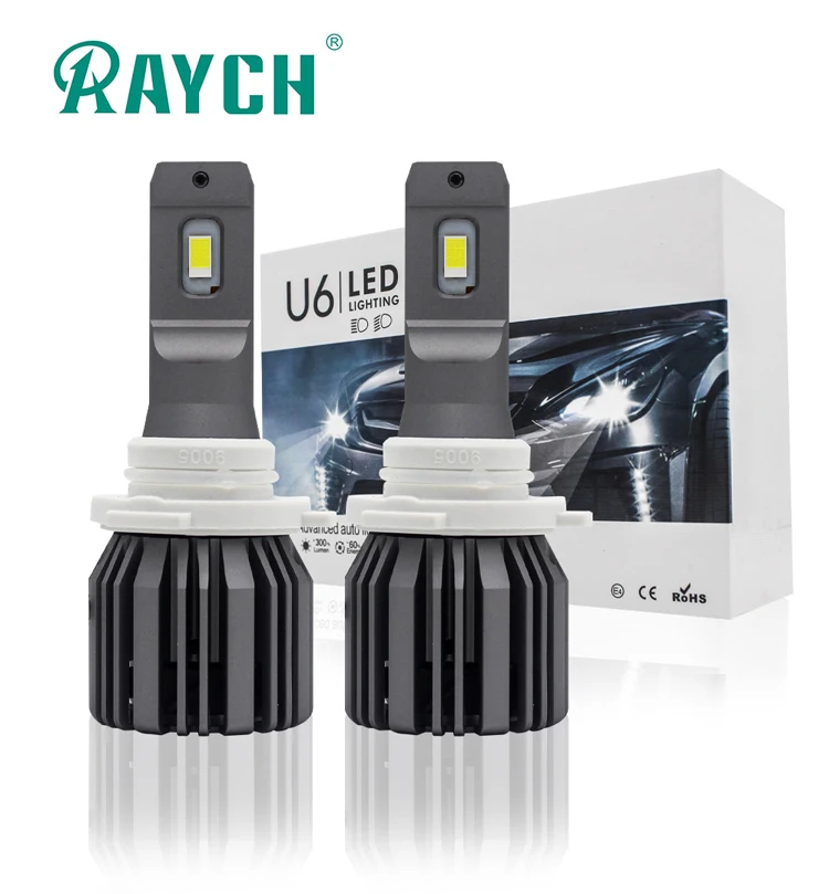 Raych H7 светодиодный ная лампа для фар 80 Вт 9004 лм H4 H13 9007 9003 9005 9006 H1 комплект