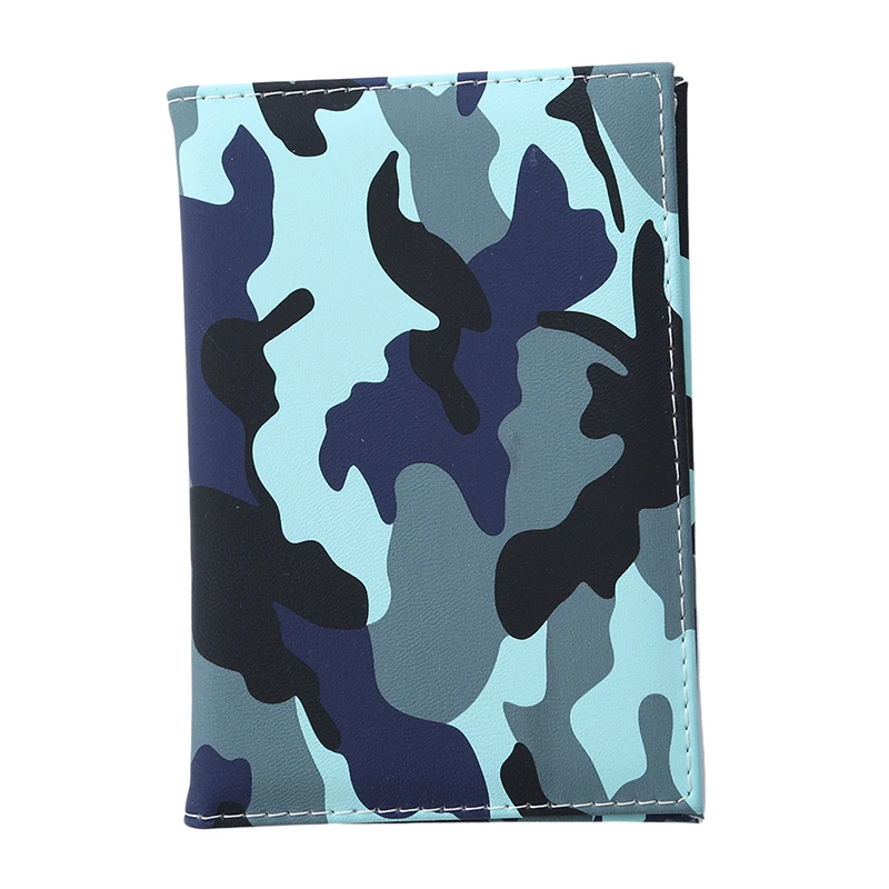 Camouflage Passport Cover Waterproof Passport Holder Designer Travel Passport Wallets For Documents Card Holder - Цвет: Sky blue