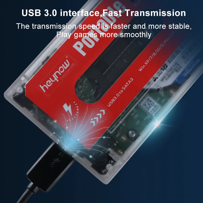 Портативный внешний игровой жесткий диск TSINGO 2 ТБ HDD встроенный 63000 для
