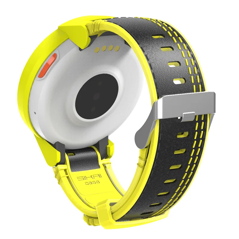 Ремешок для часов Amazfit Verge Xiaomi Huami 3 lite кожаный дышащий силиконовый ремешок SIKAI сменный Браслет - Цвет: yellow black