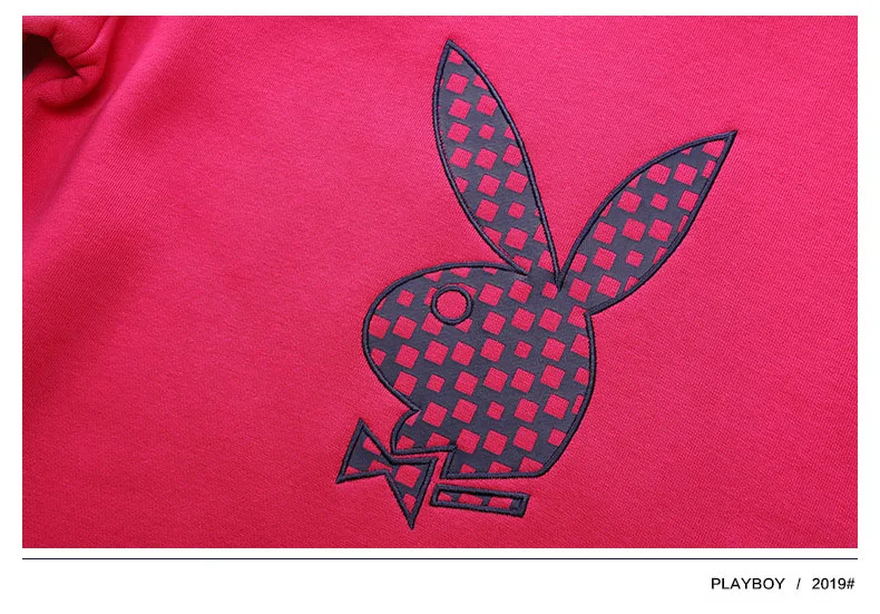 PLAYBOY Новая Модная стильная женская толстовка, Повседневная Уличная одежда, толстовки с буквенным принтом, черный свитер, пуловер для женщин