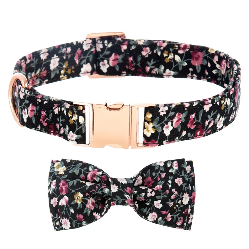 

Fashion Printed Dog Collar Personalized Cotton Dog Collar Customized Pet Puppy Cat Collar Engraved ID Tag Collar Dog Accessories