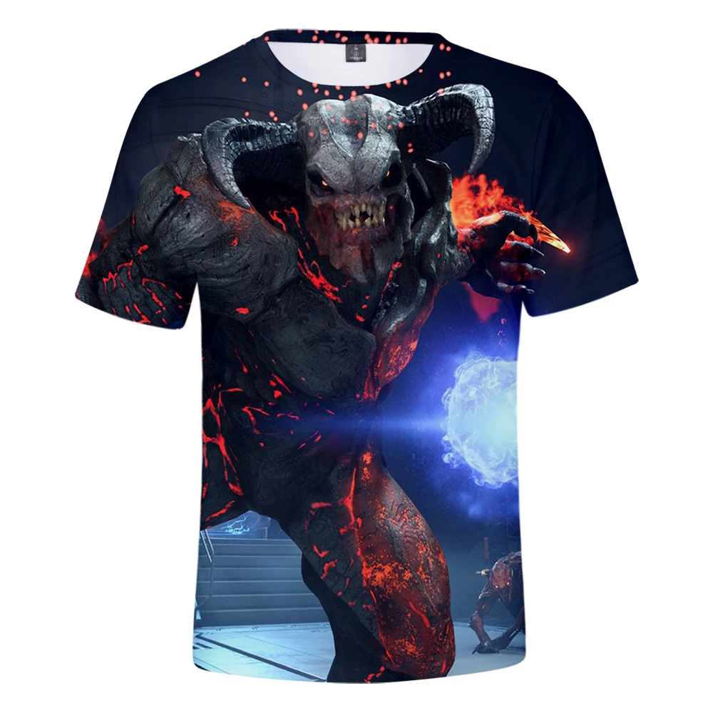 

Футболка Мужская/женская с 3D-принтом Doom, модная повседневная рубашка в стиле аниме Харадзюку, короткий топ с 3D-принтом Doom, Лидер продаж, 2021