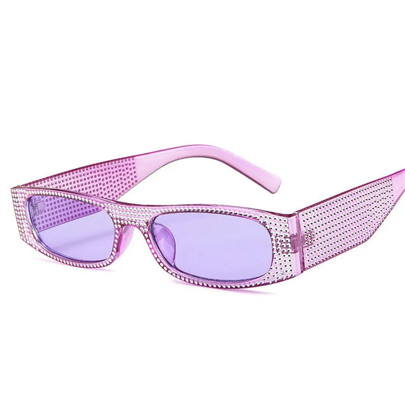 

CRSD Small Square Sunglasses Women Imitation Diamond Sung Lasses Retro Evening Glasses Cross Fashion Sunglasses UV400