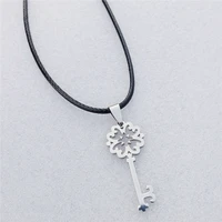 stainless steel key pendant necklace fashion unisex jewelry gift for women men 12pcslot wholesale