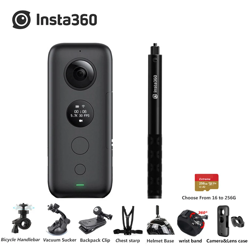 Insta360 one x 5,7 K 18MP Спортивная Экшн-камера для iPhone Android Insta 360 ONE X зарядное устройство время пули - Цвет: Bundle2