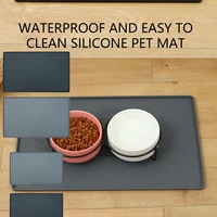 pet food mat pet placemat for bowl pad dogs and cats waterproof feeding mat prevent food and water overflow silicone pet supply