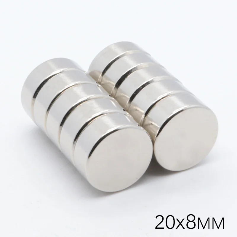 

10 шт. 20x8mm Неодимовый магнит N35 Малый диск Круглый супер сильные магниты 20*8 мм мощный редкоземельный магнит Неодимовый магнит ов