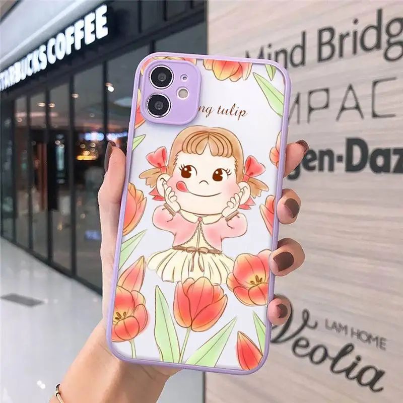 

Cute Fujiya Milky Peko chan Phone Case matte transparent For iphone 7 8 11 12 plus mini x xs xr pro max cover