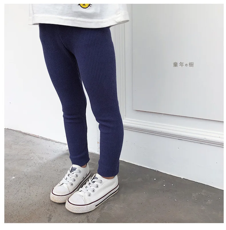

2021 solid color multicolor Pants Boys knitted kids casual baby girls cotton Baby children leggings 400603