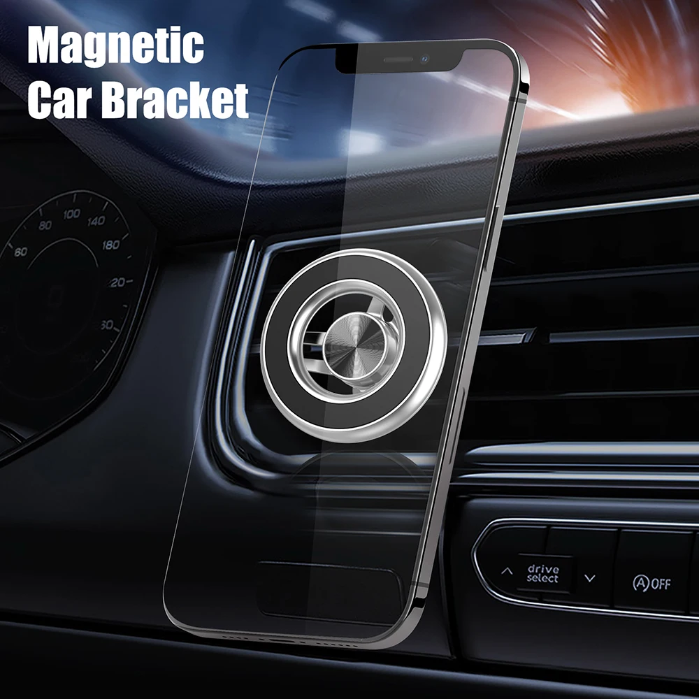 360 degree rotable magnetic car phone holder for phone in car gps universal air vent bracket magnetic holder phone accessories free global shipping