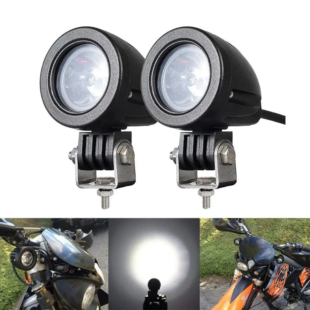 

2PCS 10W MOTORCYCLE LED LIGHT DRIVING FOG LAMP 12V 24V SPOT BEAM POD AUXILIARY OFFROAD CAR TRUCK SUV BICYCLE INDICATOR WORK LAMP