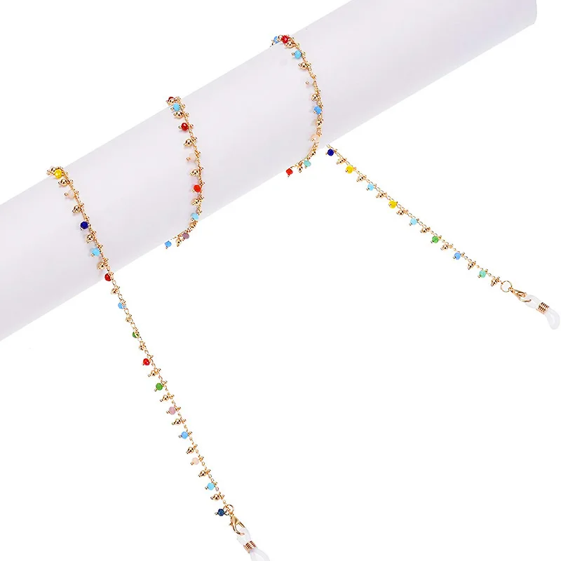 Foreign trade new glasses chain color acrylic beads sunglasses glasses chain hanging rope simple anti loss mask hanging rope