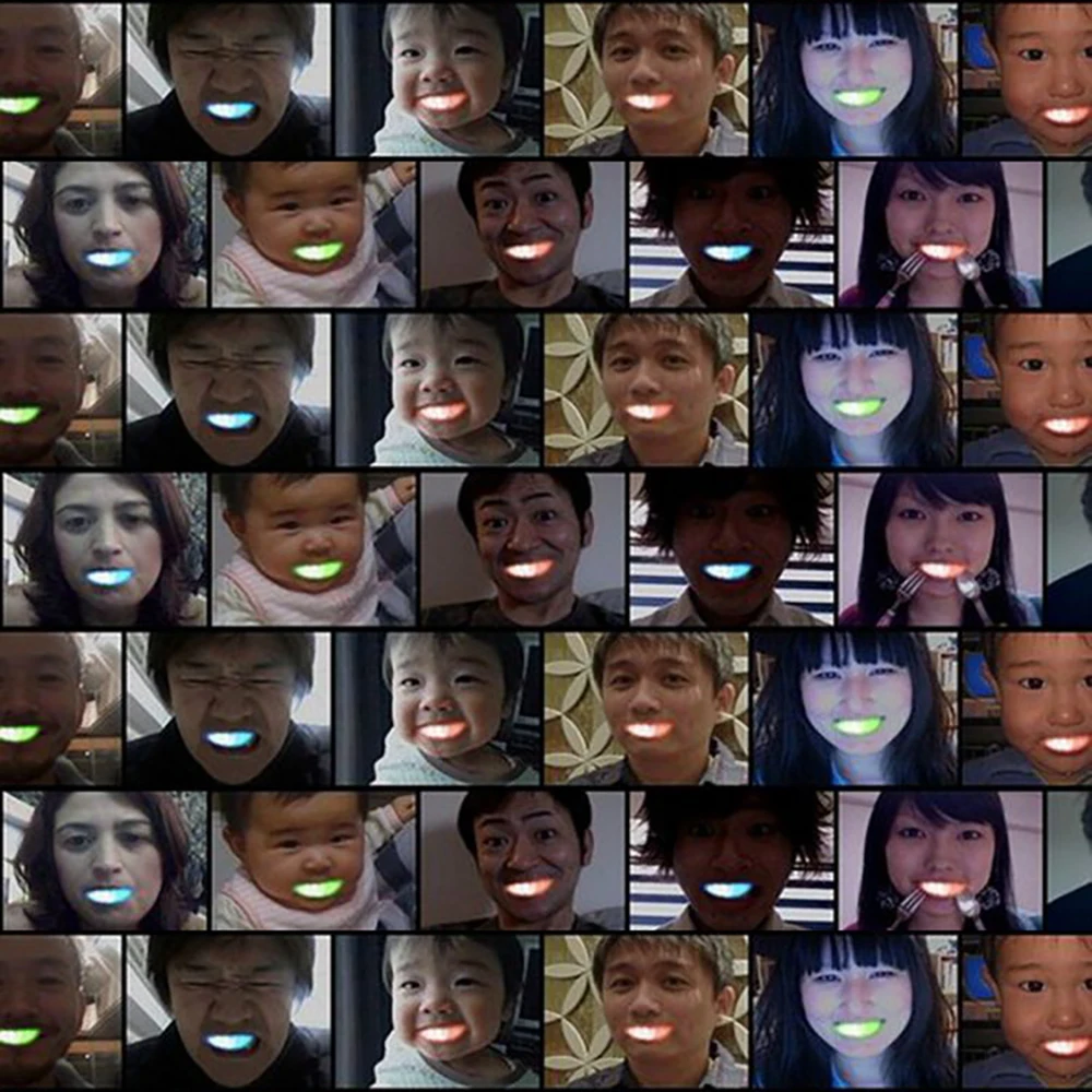 Новинка игрушки для розыгрыша Хэллоуин светодиодные мигающие зубы рот брекеты