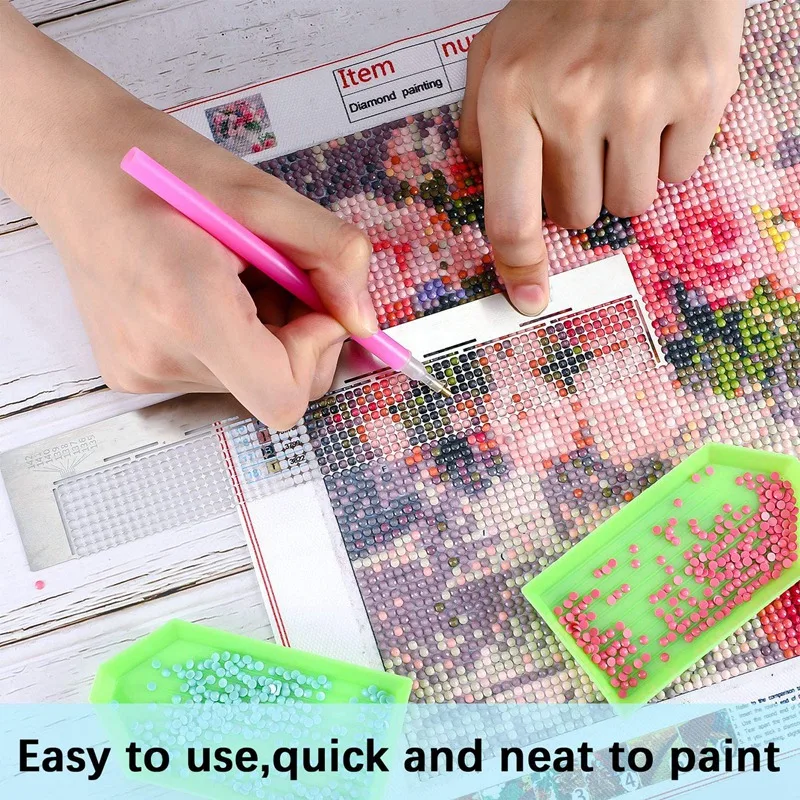 

3Pcs 5D Diamond Painting Ruler Tool and2Pcs Diamond Painting Fix Tools Diy Diamond Painting Ruler for Diamond Painting