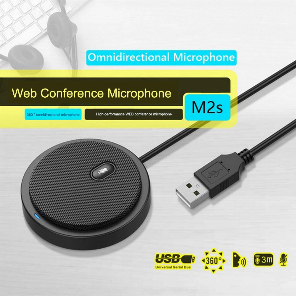 M2S микрофон USB интерфейс 360 градусов всенаправленный звук пикап очень широкий